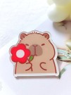 Значок акриловый iLikeGift "Capybara and the Flower"