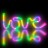 Неоновый подвесной ночник «Love», USB, свечение mix (35х13 см)