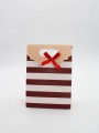 Пакет подарочный (XS) "Many stripes", red (12x6x16)