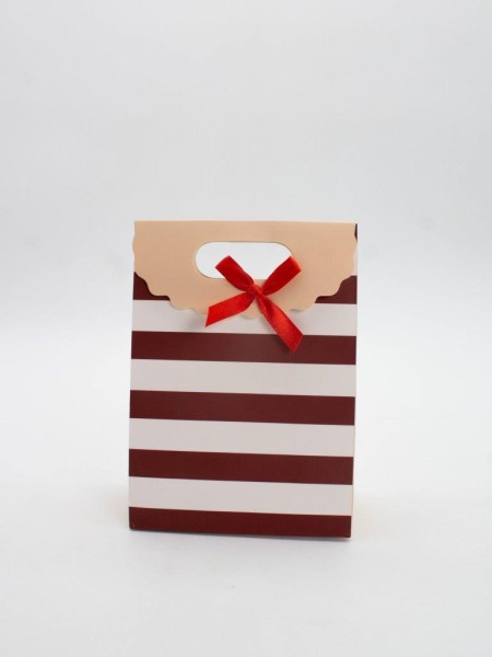 Пакет подарочный (XS) "Many stripes", red (12x6x16) 
