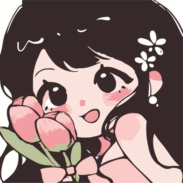 Картина по номерам  Draw Me! «Girl with flowers», (20*20 см) 