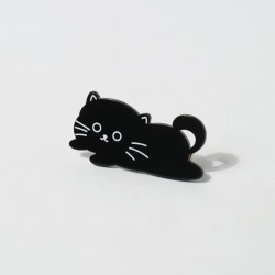 Заколка для волос GIRLY "Cat jump", black