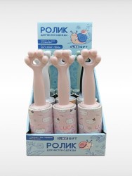 Ролик для чистки одежды "Paw of a cute cat", 10 см*60 листов, шоу-бокс iLikeGift 12 шт.