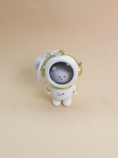Брелок с подсветкой "Space adentures bear", white 