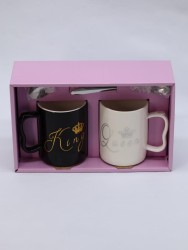 Набор кружек 2 шт. «King and Queen», (300 ml)