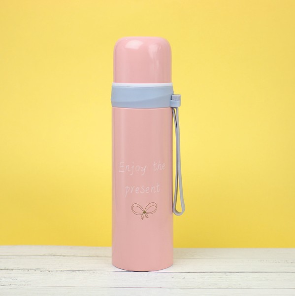 Термос "Enjoy the present", pink (500ml) 