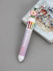 Разноцветная ручка 10 в 1 "Crystal Dudu Bear, purple pen"
