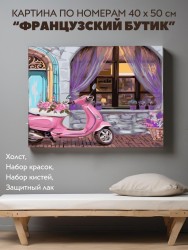 Картина по номерам 40*50 "Французский бутик" (24 цвета)