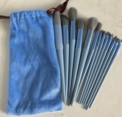 Набор кистей для макияжа "Magic 13", 13 кистей, blue