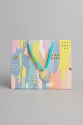 Пакет подарочный «Summer brushstrokes», green (33*26.5*10)