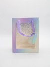 Пакет подарочный «Rainbow glitter», purple-green (18*23*10)