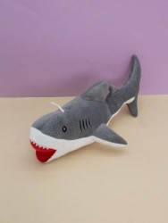 Мягкая игрушка "Bitey shark", grey, 40 см