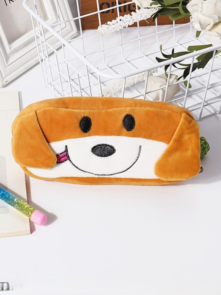Пенал плюшевый "Red dog", orange (20*10 см) 