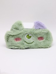 Маска для сна гелевая "Fluffy monster", green