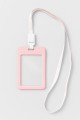 Держатель для карт с шнурком "Clear color", pink (11*7 см)