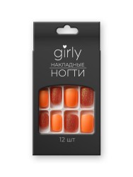 Накладные ногти GIRLY «Golden shimmer», 12 шт., с клеевыми пластинами