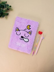 Блокнот плюшевый «Dream cat», purple, 21,5х15 см, плотность 70 гр.