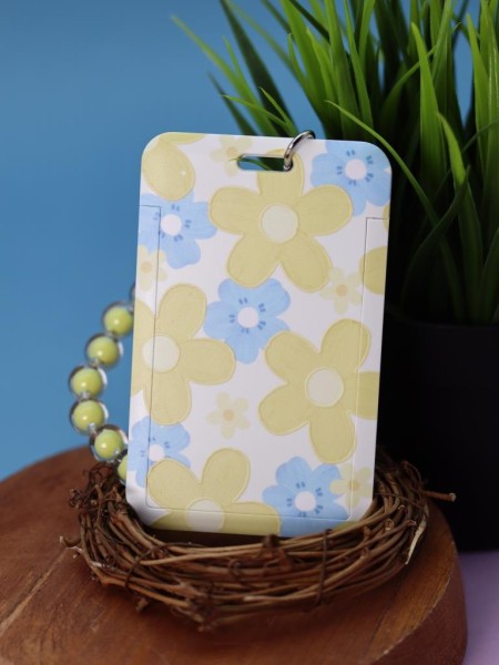 Футляр для карт с браслетом "Floral tenderness ", yellow 
