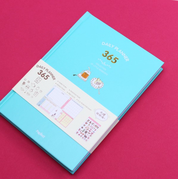 P701 ПЛАННЕР "DAYLY PLANNER 365" иллюстрированный + стикеры (морской