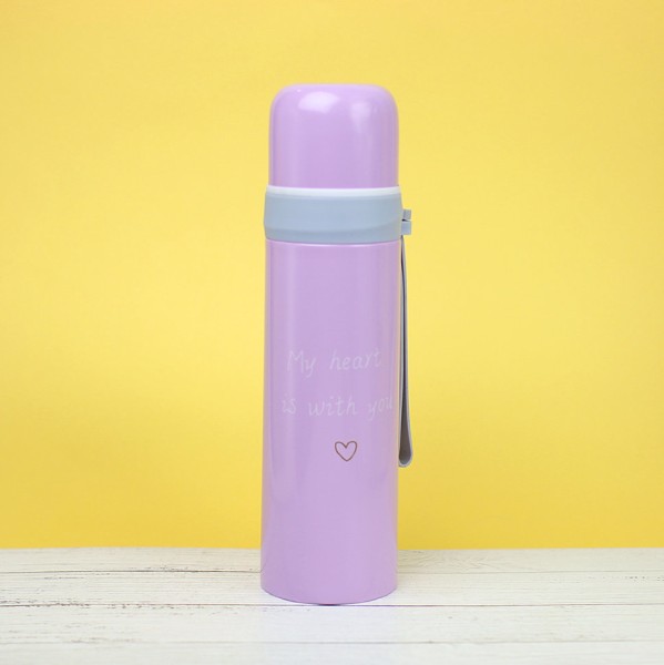 Термос "My heart", purple (500ml) 