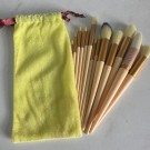 Набор кистей для макияжа "Magic 13", 13 кистей, yellow
