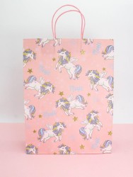 Пакет подарочный крафтовый «Cool gerl», unicorn (32*42*11)
