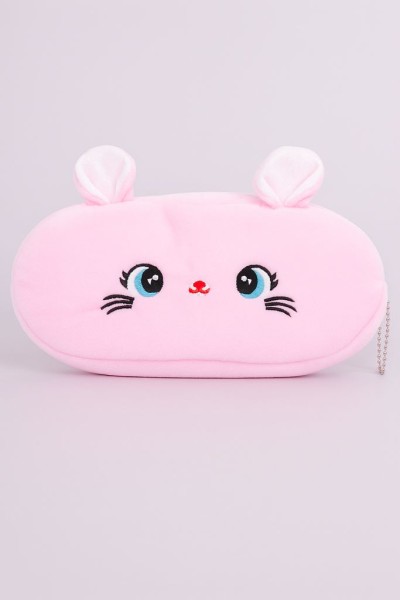 Пенал плюшевый "Pink hare", pink (20*10 см) 