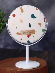 Зеркало настольное на ножке "Beautiful", white (18*10,5 см)