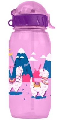 Бутылка "Animal lama" с трубочкой, purple (400 ml)