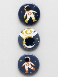 Набор значков 3 шт. iLikeGift "Spaceman"