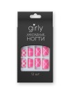 Накладные ногти GIRLY «Different stripes», 12 шт., с клеевыми пластинами