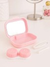 Контейнер для линз «Classic horizontal», pink