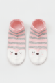 Носки iLikeGift «Bear face», pink, мужские/женские евро размер 35-41