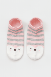 Носки iLikeGift «Bear face», pink, мужские/женские евро размер 35-41