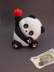 Копилка "Panda with apple"