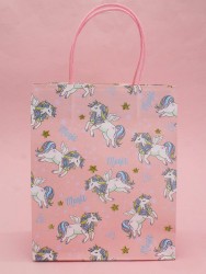 Пакет подарочный крафтовый «Cool gerl», unicorn (21*25,5*10)