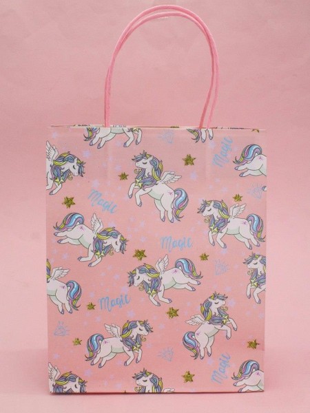 Пакет подарочный крафтовый «Cool gerl», unicorn (21*25,5*10) 