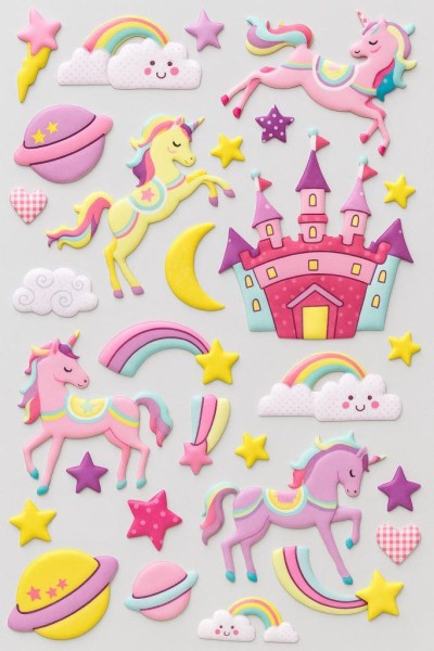 Наклейки объемные "Magic princess new" (9*22,5 см) 