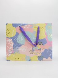 Пакет подарочный «Summer brushstrokes», purple (33*26.5*10)