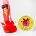 Слайм "Стекло", малиновый, с игрушкой (50гр)