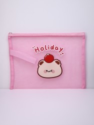Папка пенал "Holiday bear", pink (23.5*31 см)
