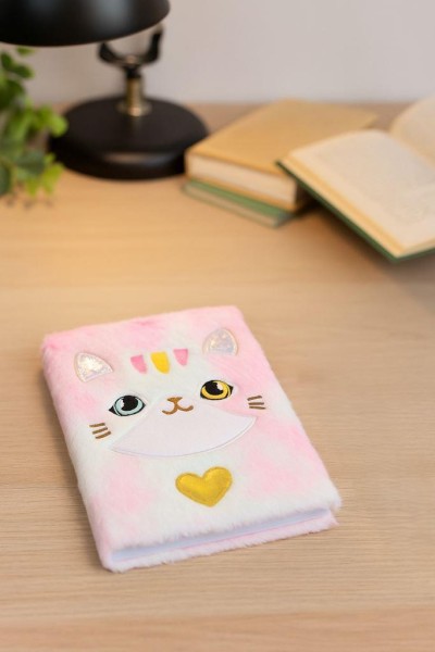 Блокнот плюшевый «Kitty heart», rainbow, 21,5х15 см, плотность 70 гр. 