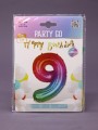 Шар фольгированный "Multicolour numbers" цифра 9, (80 см)