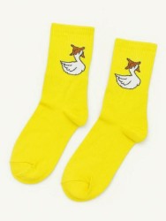 Носки «Goose in hat», жёлтый, мужские/женские р. 35-40