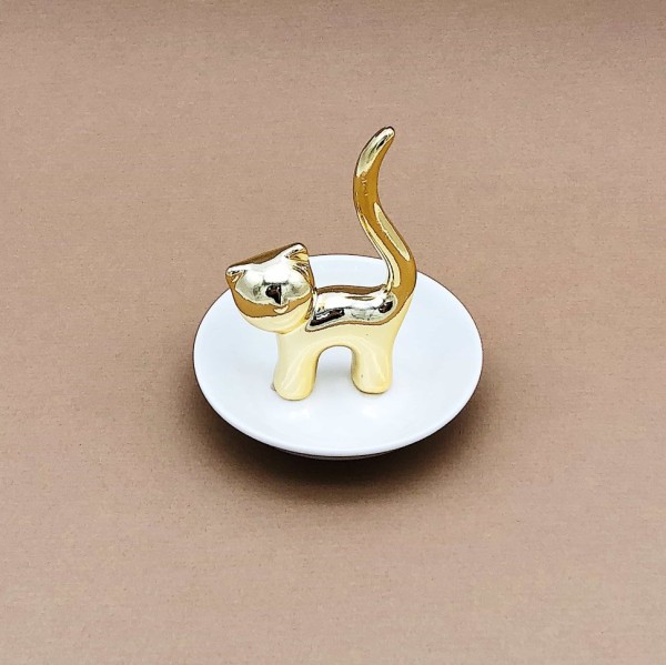 Держатель для украшений "Cat", gold 