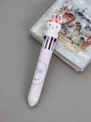 Разноцветная ручка 10 в 1 "Cotton Rabbit, green pen"