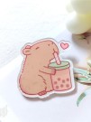 Значок акриловый iLikeGift "Bumblecapybara and the Heart"