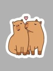 Значок ECO из дерева Capybara in love