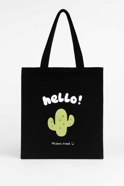 Сумка шоппер "Hello", black 