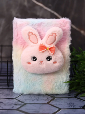 Блокнот плюшевый «Cute bunny» , 13х18 см, плотность 80 гр.